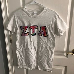 Zeta Tau Alpha Double Stitch Block Letters